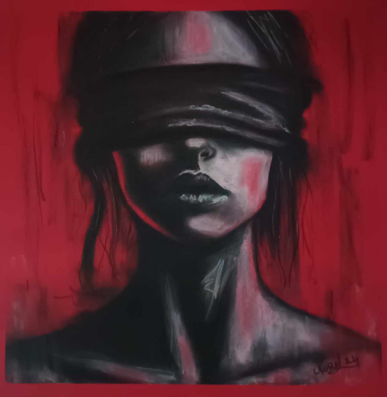 Portrait Norel Art dans une atmosphère bleu nuit